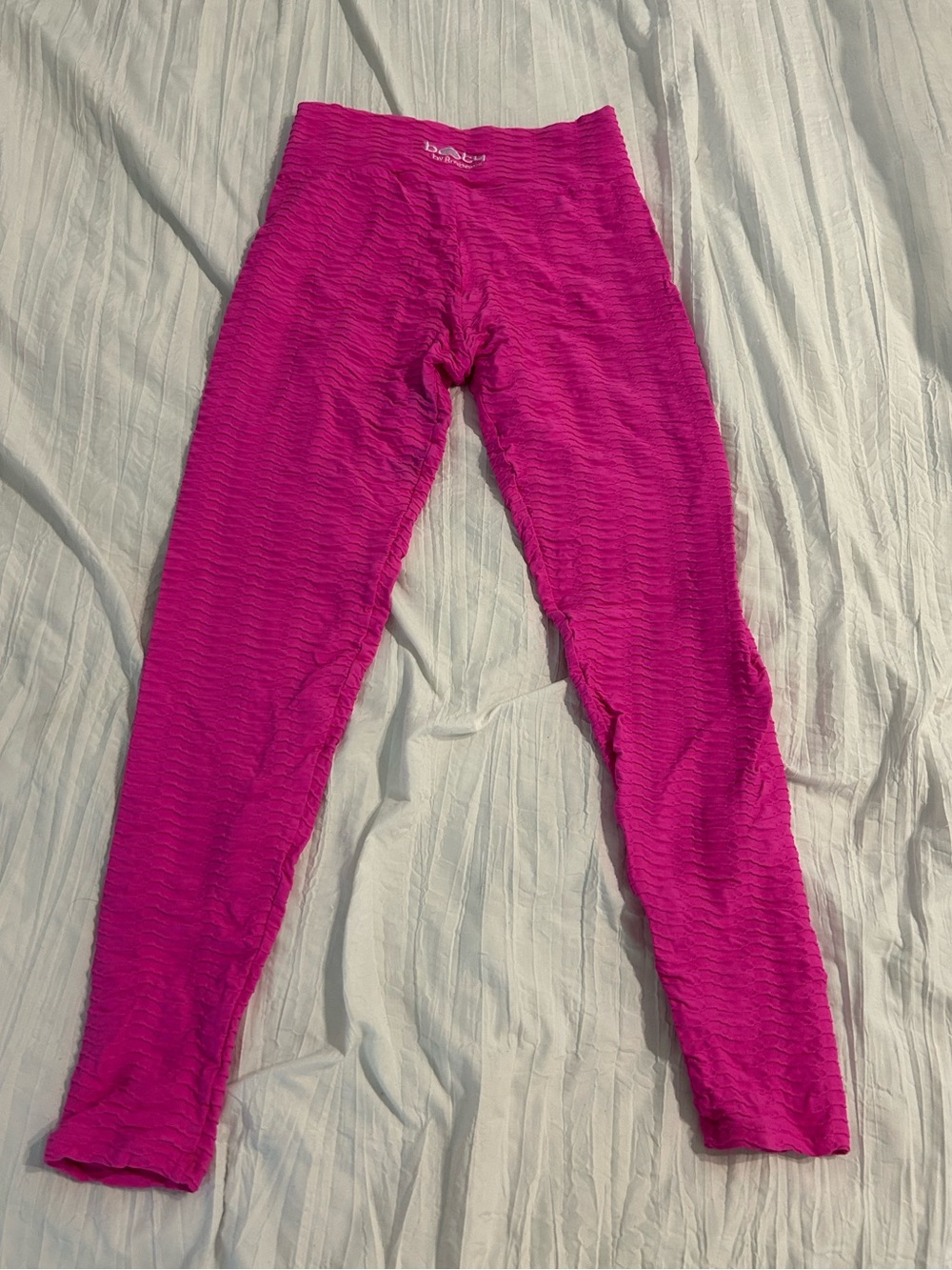 Hot Pink Textured Leggings